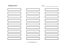 free printable seating chart template
