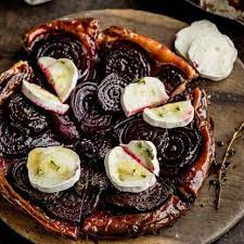 beetroot tart with goats cheese