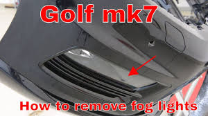 How To Remove Fog Lights Golf 7