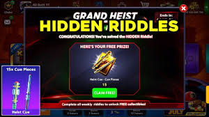 8 ball pool grand heist riddles solution. Youtube Video Statistics For Hidden Riddles Get 17x Pieces Grand Heist Cue 8 Ball Pool Noxinfluencer