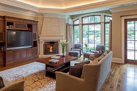 arrange furniture around a corner fireplace
