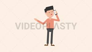 Have you seen one of those cool websites that have an animated explainer right on the home page? Man Talking On The Phone Stock Animation Videoplasty Com Animated Man Animation Man