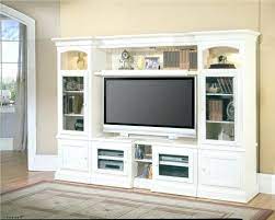 white coated wooden tv wall unit