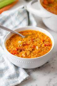 easy vegan red lentil tomato soup