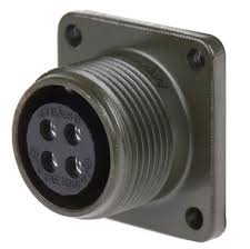 Amphenol Ms3102a Series 4 Way Box Mount Mil Spec Circular Connector Receptacle Socket Contacts Shell Size 14s Screw