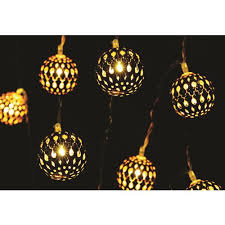 10 Filagree Metal Ball String Lights