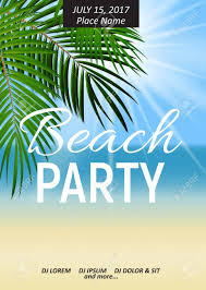 Summer Night Beach Party Poster Tropical Natural Background