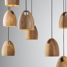 Oak Pendant Lamp Oak Is A Solid Fsc Timber Pendant Light Each Light Shade Is Hand Crafted And Defin Wooden Pendant Lighting Wood Pendant Light Light Fittings
