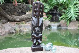 24 Tiki Statue Hawaiian Walnut Stained