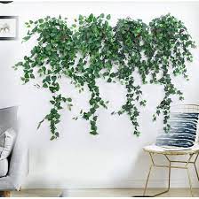 wall decor with artificial plants off