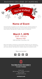 College Of Nursing Event Invitation Email Template Troy