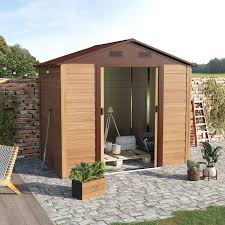 7 7 Outdoor Metal Garden Shed House