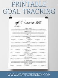 Goal Tracker Printable Awesome 2017 Printable Daily Goal