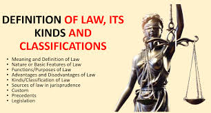 definition of law its kind and