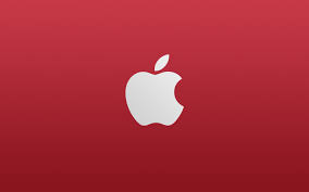 Apfel auf rotem Grund: iPhone-Wallpaper ...
