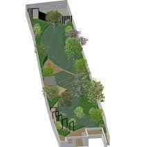 narrow garden design here is the plan