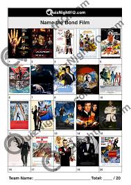 Try these james bond quiz questions and answers… Film Posters 007 James Bond Quiznighthq