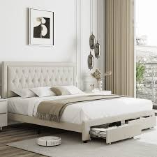 homfa king size 2 drawers bed frame