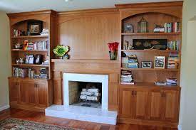 hand crafted built in bookcases