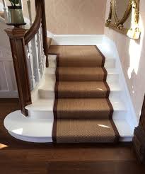 sisal taped stair runner carpet to