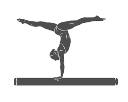 silhouette female athlete doing a