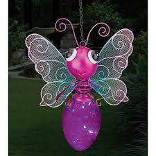 Gift Solar Lantern Pink Erfly