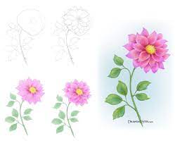 Flower drawings stock photos and images. Beautiful Beautiful Flowers Drawing Easy