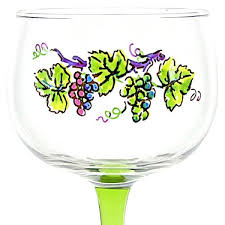 6 Alsace Wine Glasses Vineyard Decor In