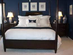 dark blue and brown bedroom bedding