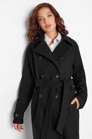 Black Formal Trench Coat