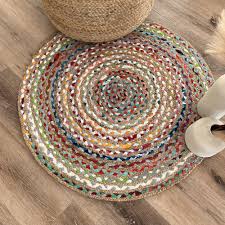 rita rugs unique hand woven round rug