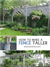 If your style leans more toward a traditional privacy fence, this diy idea is about as simple—and inexpensive—as it gets. How To Make A Fence Taller For Better Privacy Empress Of Dirt Privacy Landscaping Backyard Landscaping Make A Fence Taller