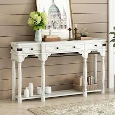 Solid Wood Entryway Table Hallway