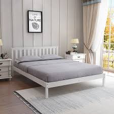 wooden bed frame queen size mattress