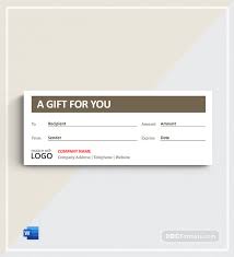 gift certificate templates word doc