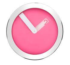 Funky Modern Pink Wall Clock