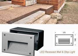 waterproof outdoor recessed led wall