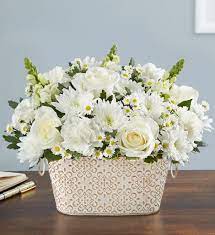 loving remembrance bouquet all white