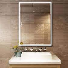 Often times it is helpful to have more than just. Boyel Living 36 In W X 48 In H Frameless Rectangular Led Light Bathroom Vanity Mirror In Clear Kfm44836sf2 The Home Depot