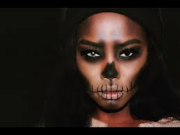 halloween skull makeup dark skin
