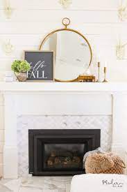 Simple And Neutral Fall Mantel Decor