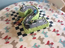 For young boys, a cake could be based around a computer game, tv show. Race Track Cake For Motorbike Crazy 2 Year Old Motorbike Cake Birthday Cake Kids Race Track Cake