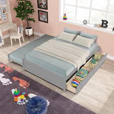Aukfa Wood Full Bed Frame With