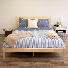 wood bed frame queen platform