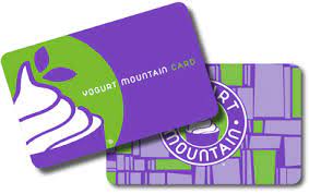 gift cards yogurt mountain