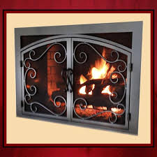 wrought iron fireplace screen door