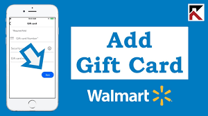 how to add gift card on walmart app