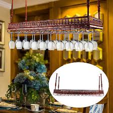 Brown Wine Glass Holder Iron Hanging