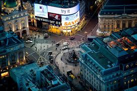 Aerial View Piccadilly Circus London