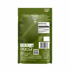 orgaq organicky organic green tea leaf